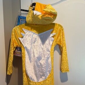 Kids Sonic Tails Yellow Fox Costume with White Belly Hood
